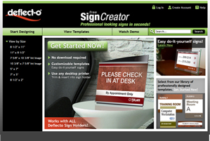 Deflecto Sign Creator